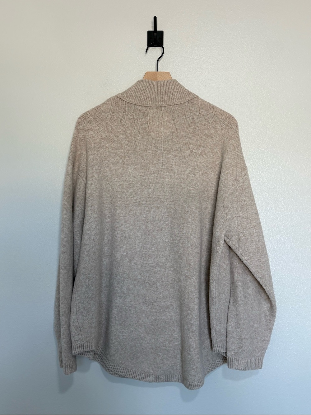 NWOT Aerie unREAL Oversized Slouchy Cardigan Knit Tunic Sweater Tan Small - Picture 5 of 9